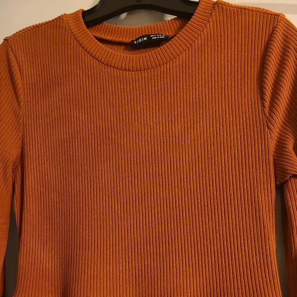 SHEIN EMERY ROSE Ruffle Hem Rib-Knit Dress - Picture 7 of 10